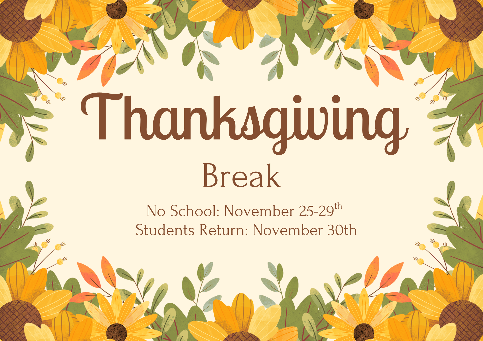 Thanksgiving Break